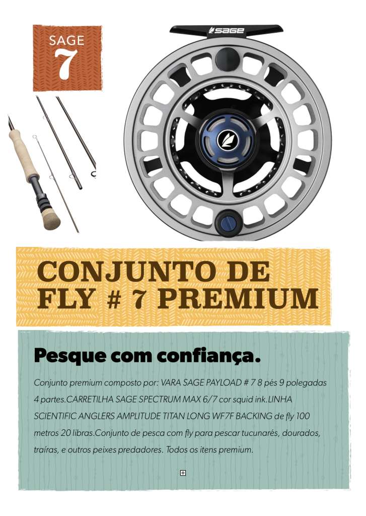 A arte de montar um conjunto de fly fishing.